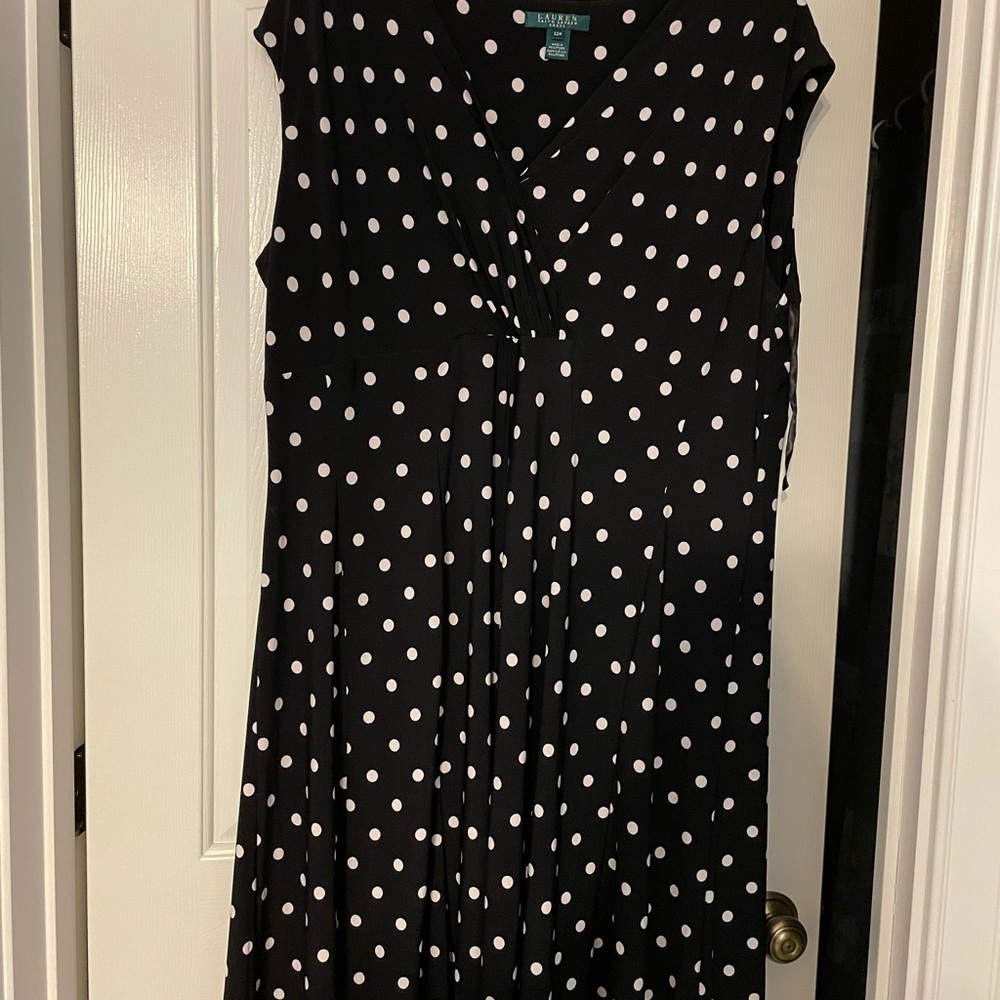 Ralph Lauren black with polka-dot dress